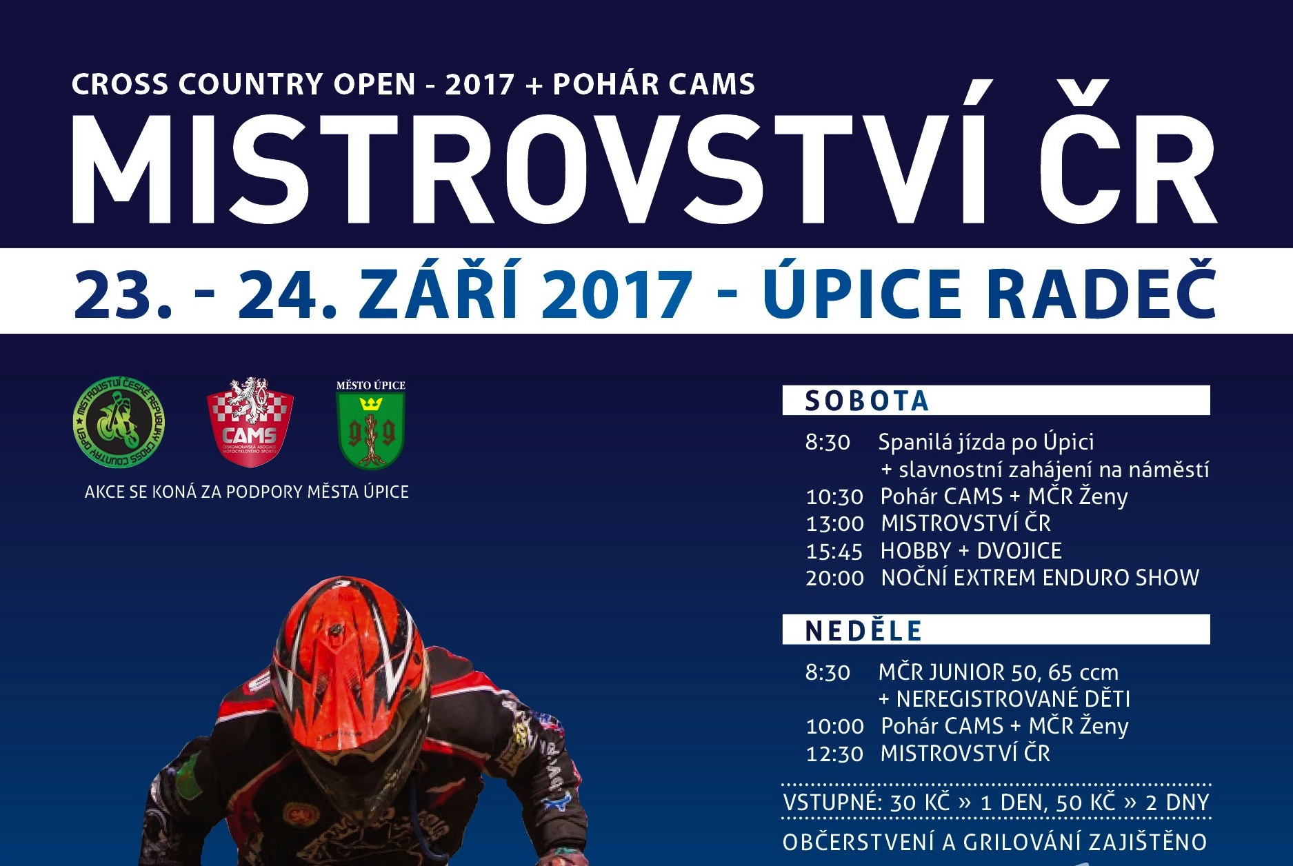 6. díl MČR a POHÁRU CAMS v ÚPICI JIŽ TENTO VÍKEND 23.-24.9.2017