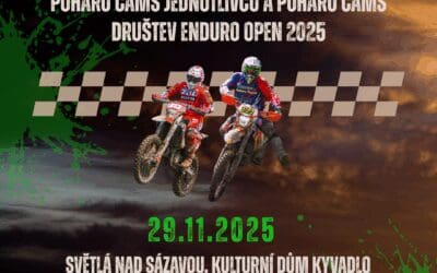 VYHLÁŠENÍ MISTROVSTVÍ ČESKÉ REPUBLIKY POHÁRU CAMS JEDNOTLIVCŮ A POHÁRU CAMS DRUŠTEV ENDURO OPEN 2025