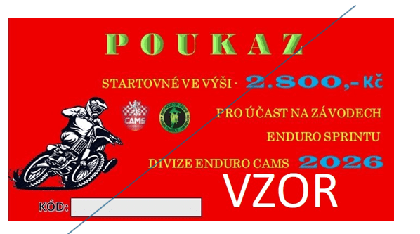 POUKAZ NA STARTOVNÉ 2026 A LICENCE