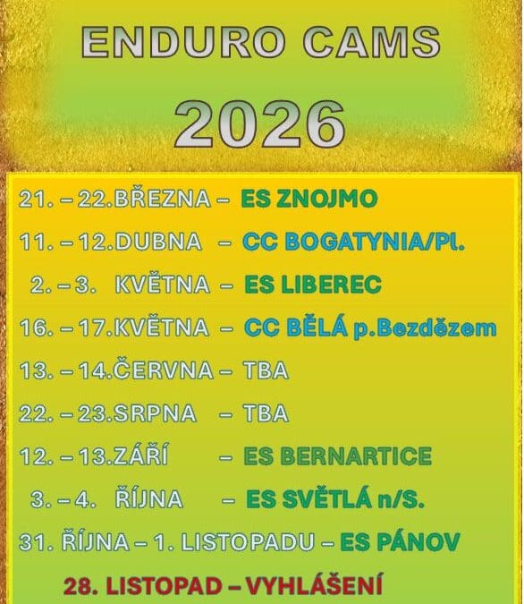 PROVIZORNÍ KALENDÁŘ ENDURO – 2026